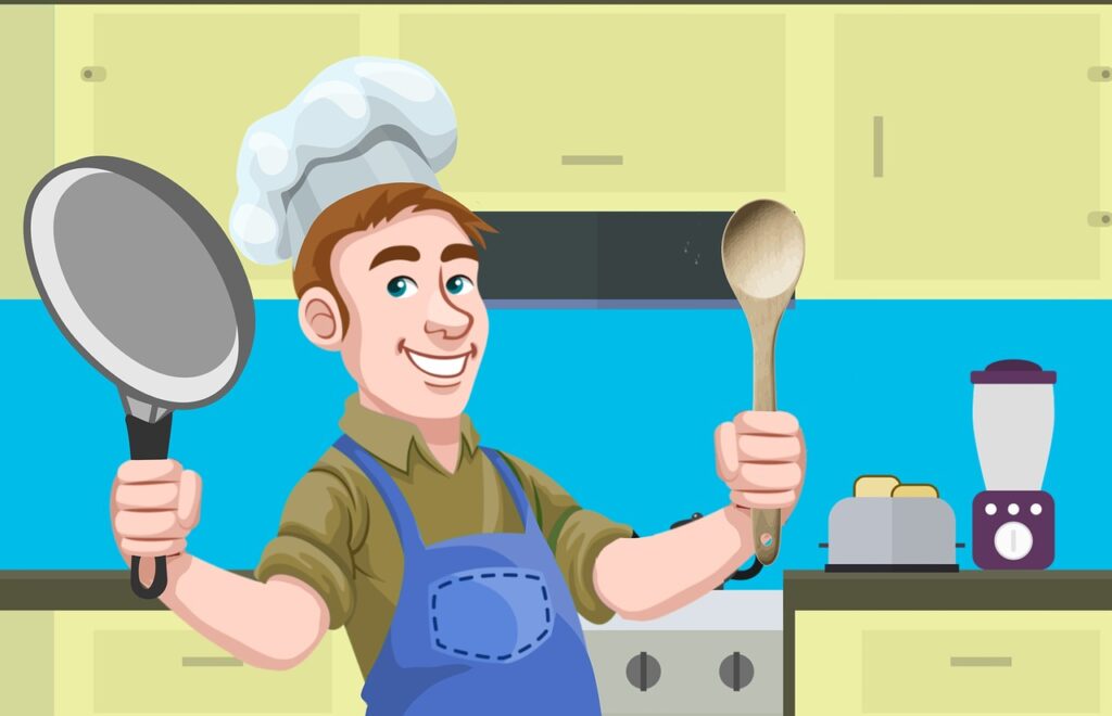 chef pan cooking frying hat man 4117262